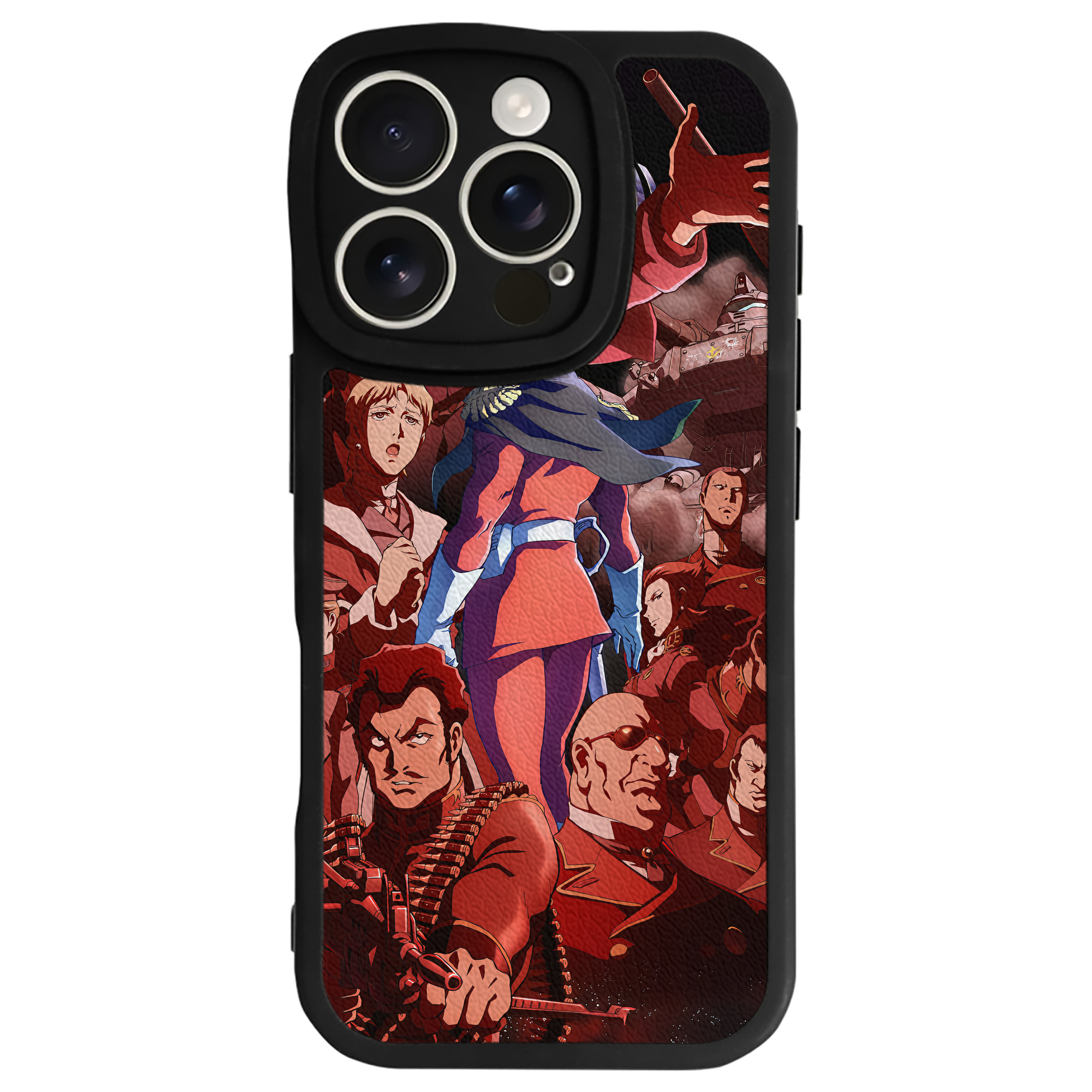 （画像用） 機動戦士ガンダム Mobile Suit Gundam 【iPhone 16シリーズ対応】シリコンスマホケース（レザー調） 材質：シリコン